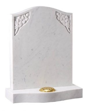 EC192 Curved top Memorial with Wild Roses