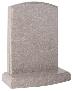 Arc top headstone with moulded edges