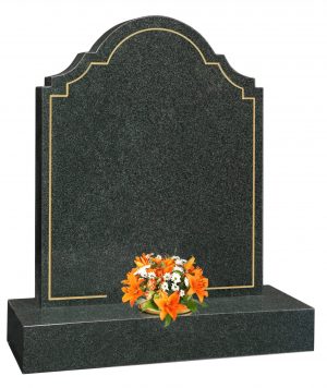 Ornate Headstone with pin line frame