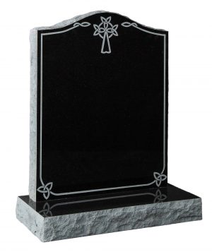 Pitched Ogee Cross and Knot design headstone